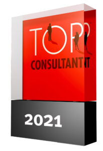 Auszeichnung Trophäe TOP Consultant 2021 für Unternehmensberatung Wenzel DIN 14675 Zertifizierung